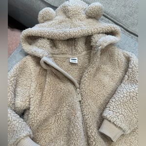 One piece fleece baby teddy suit